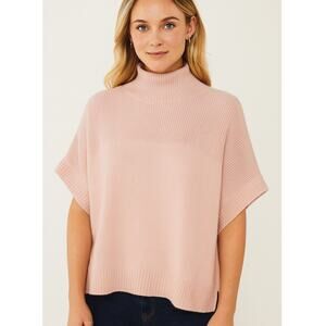 Isaac Mizrahi Women's SZ XS/S 100% Cashmere Oversized Poncho Sweater – Peach
